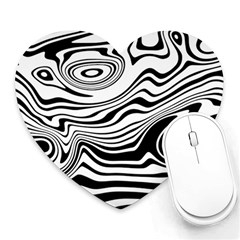 Lines Abstract Distorted Texture Heart Mousepads