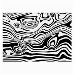 Lines Abstract Distorted Texture Large Glasses Cloth (2 Sides)