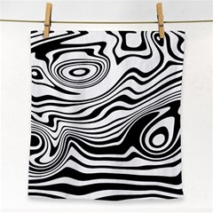 Lines Abstract Distorted Texture Face Towel