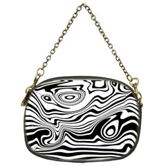 Lines Abstract Distorted Texture Chain Purse (One Side)