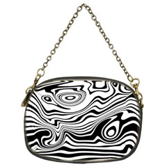 Lines Abstract Distorted Texture Chain Purse (Two Sides)