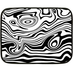 Lines Abstract Distorted Texture Double Sided Fleece Blanket (Mini) 