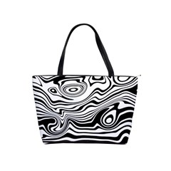 Lines Abstract Distorted Texture Classic Shoulder Handbag