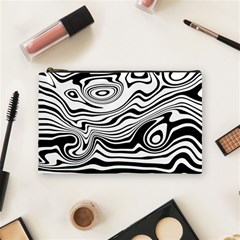 Lines Abstract Distorted Texture Cosmetic Bag (Medium)