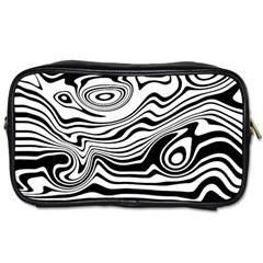 Lines Abstract Distorted Texture Toiletries Bag (One Side)