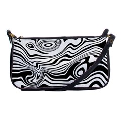 Lines Abstract Distorted Texture Shoulder Clutch Bag