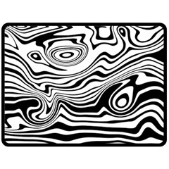 Lines Abstract Distorted Texture Fleece Blanket (Large) 