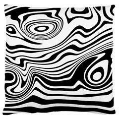 Lines Abstract Distorted Texture Large Cushion Case (One Side)