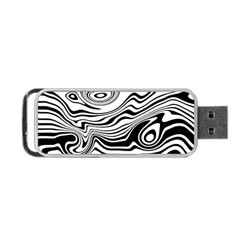 Lines Abstract Distorted Texture Portable USB Flash (One Side)