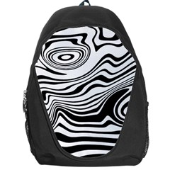 Lines Abstract Distorted Texture Backpack Bag