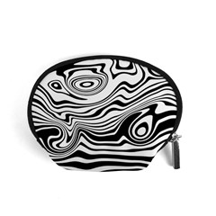 Lines Abstract Distorted Texture Accessory Pouch (Small)