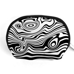 Lines Abstract Distorted Texture Accessory Pouch (Medium)