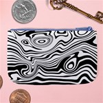 Lines Abstract Distorted Texture Large Coin Purse Back