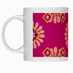 Morroco Tile Traditional Marrakech White Mugs by Pakrebo