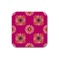 Morroco Tile Traditional Marrakech Rubber Square Coaster (4 Pack)  by Pakrebo