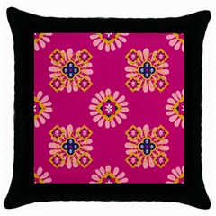 Morroco Tile Traditional Marrakech Throw Pillow Case (black) by Pakrebo