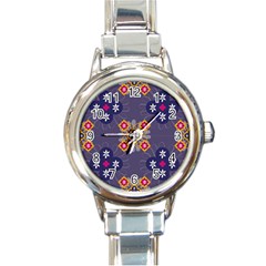 Morocco Tile Traditional Marrakech Round Italian Charm Watch by Pakrebo