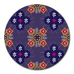 Morocco Tile Traditional Marrakech Round Mousepads Front