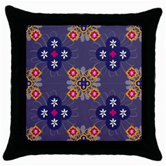 Morocco Tile Traditional Marrakech Throw Pillow Case (Black)