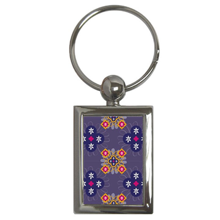 Morocco Tile Traditional Marrakech Key Chain (Rectangle)