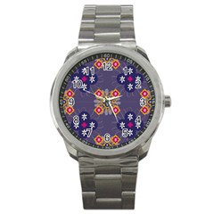 Morocco Tile Traditional Marrakech Sport Metal Watch