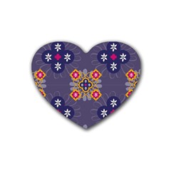 Morocco Tile Traditional Marrakech Heart Coaster (4 pack) 