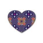 Morocco Tile Traditional Marrakech Heart Coaster (4 pack)  Front