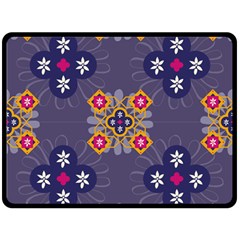 Morocco Tile Traditional Marrakech Fleece Blanket (Large) 