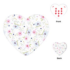 Floral Pattern Background Playing Cards Single Design (heart) by Pakrebo