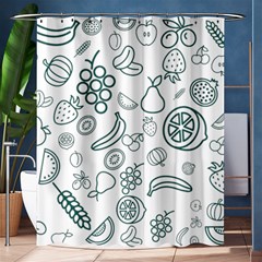 Fruit Material Design Transparent Shower Curtain 60  X 72  (medium)  by Pakrebo