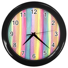 Watercolour Watercolor Background Wall Clock (black) by Pakrebo