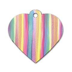 Watercolour Watercolor Background Dog Tag Heart (one Side) by Pakrebo