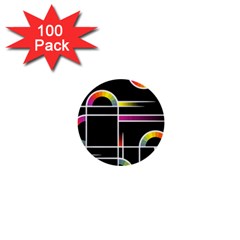 Background Abstract Semi Circles 1  Mini Buttons (100 Pack)  by Pakrebo