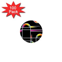 Background Abstract Semi Circles 1  Mini Magnets (100 Pack)  by Pakrebo