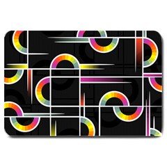 Background Abstract Semi Circles Large Doormat  by Pakrebo