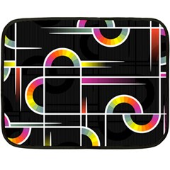 Background Abstract Semi Circles Double Sided Fleece Blanket (mini)  by Pakrebo