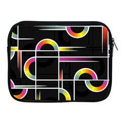 Background Abstract Semi Circles Apple Ipad 2/3/4 Zipper Cases by Pakrebo