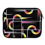 Background Abstract Semi Circles Apple iPad 2/3/4 Zipper Cases Front