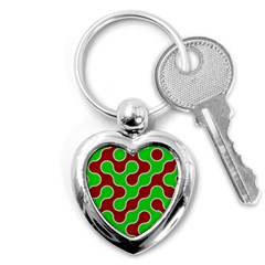 Paper Pattern Texture Parchment Key Chain (heart) by Pakrebo