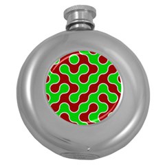 Paper Pattern Texture Parchment Round Hip Flask (5 Oz) by Pakrebo