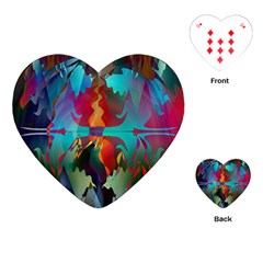 Background Sci Fi Fantasy Colorful Playing Cards Single Design (heart) by Pakrebo