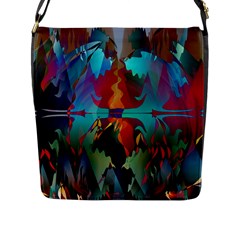 Background Sci Fi Fantasy Colorful Flap Closure Messenger Bag (l) by Pakrebo