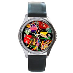 Kandinsky Composition X Round Metal Watch by impacteesstreetwearthree