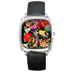 Kandinsky Composition X Square Metal Watch by impacteesstreetwearthree