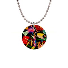 Kandinsky Composition X 1  Button Necklace by impacteesstreetwearthree