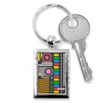 Abstract Background Colors Shapes Key Chain (Rectangle) Front