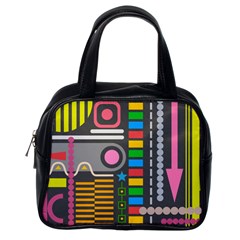 Abstract Background Colors Shapes Classic Handbag (one Side) by Pakrebo