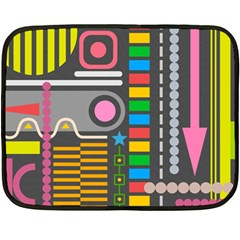 Abstract Background Colors Shapes Double Sided Fleece Blanket (mini)  by Pakrebo