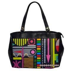 Abstract Background Colors Shapes Oversize Office Handbag by Pakrebo