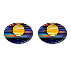 Background Abstract Horizon Cufflinks (oval) by Pakrebo